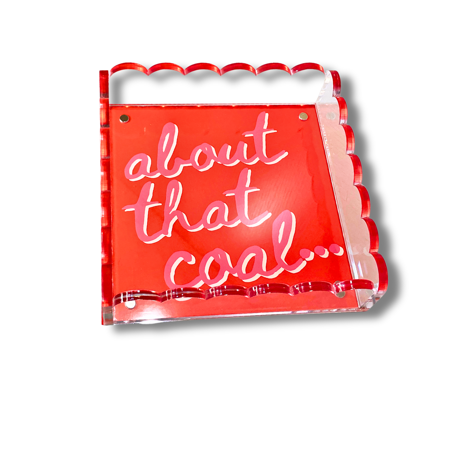 Lucite Scalloped Tray-Holiday Collection