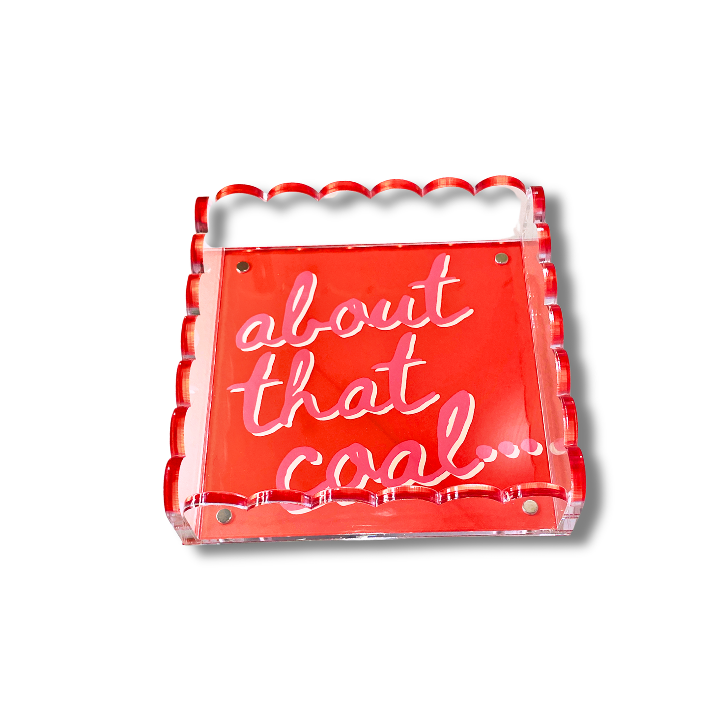 Lucite Scalloped Tray-Holiday Collection