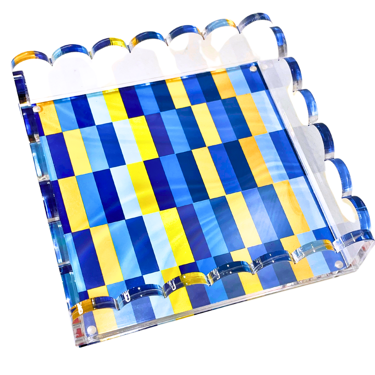 Lucite Scalloped Tray-Holiday Collection