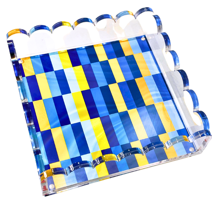 Lucite Scalloped Tray-Holiday Collection