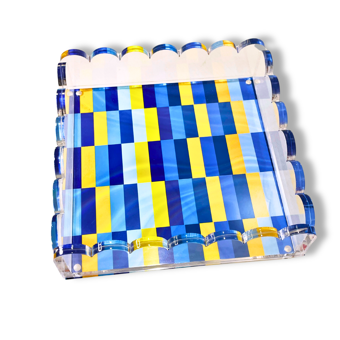 Lucite Scalloped Tray-Holiday Collection