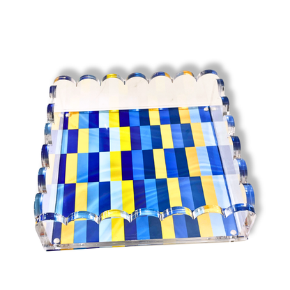 Lucite Scalloped Tray-Holiday Collection