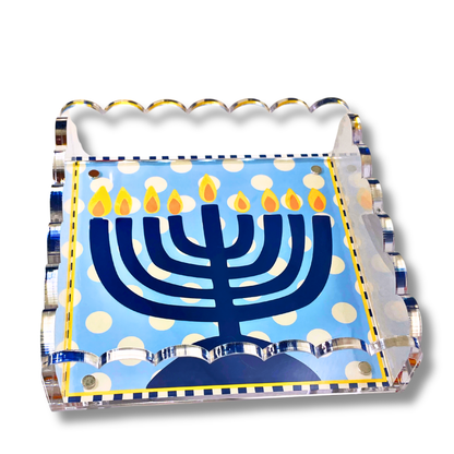 Lucite Scalloped Tray-Holiday Collection