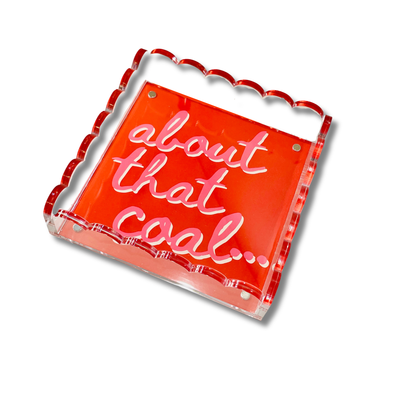 Lucite Scalloped Tray-Holiday Collection