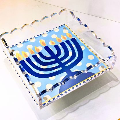 Lucite Scalloped Tray-Holiday Collection