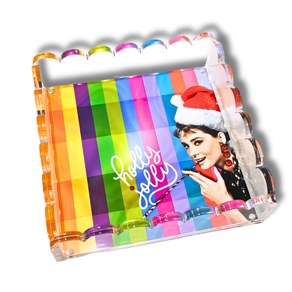 Lucite Scalloped Tray-Holiday Collection