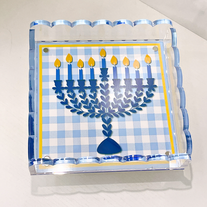 Lucite Scalloped Tray-Holiday Collection