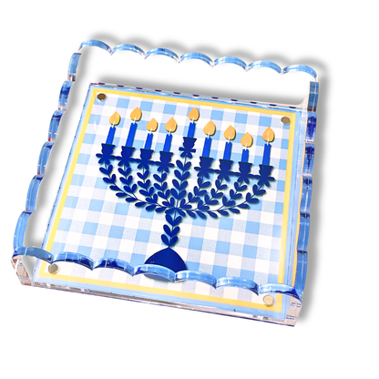 Lucite Scalloped Tray-Holiday Collection
