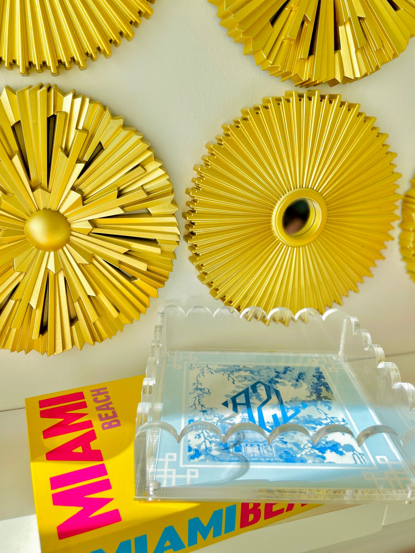 Lucite Scalloped Tray-Monogram Collection