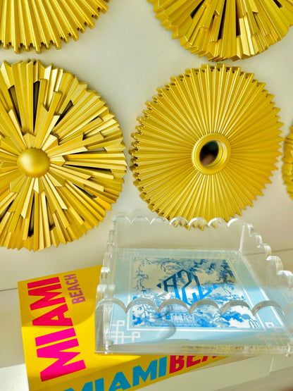 Lucite Scalloped Tray-Monogram Collection